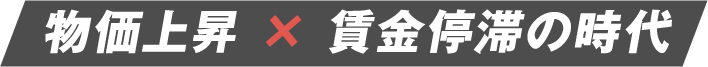 物価上昇×賃金停滞の時代